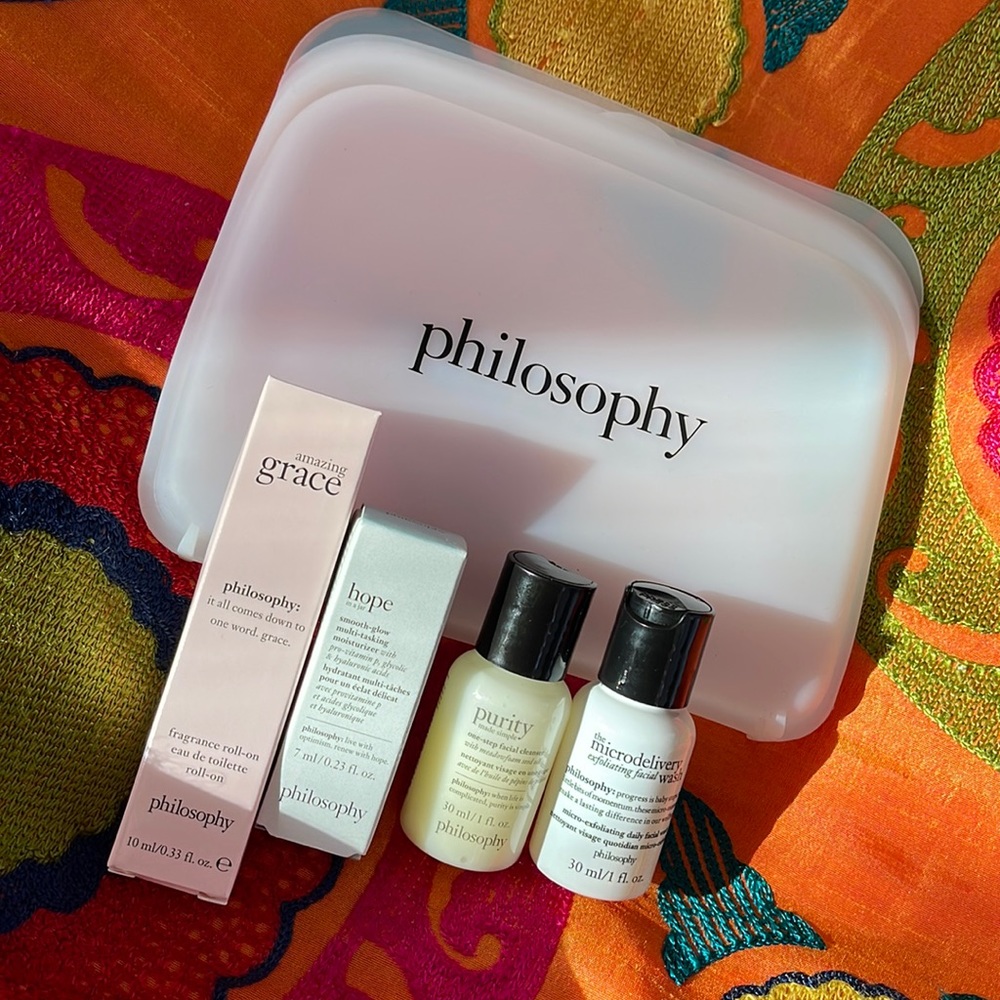 Philosophy travel set with case
